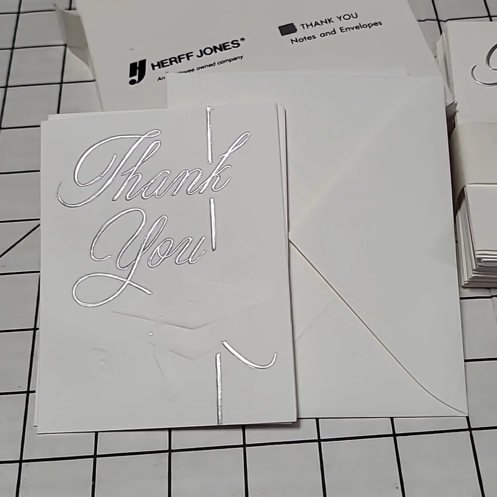 Graduation Thank You Note Cards (Silver Embossed) w/Envelopes NIB (15+addt'l 2 )